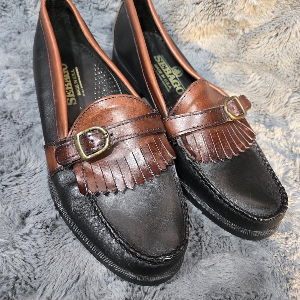 Sebago Men's Black and Brown Loafers